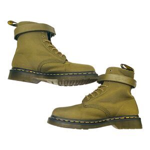 Dr. Marten's x Futura Laboratories 1460 Olive Green Strap Lace Up Boots Size 8